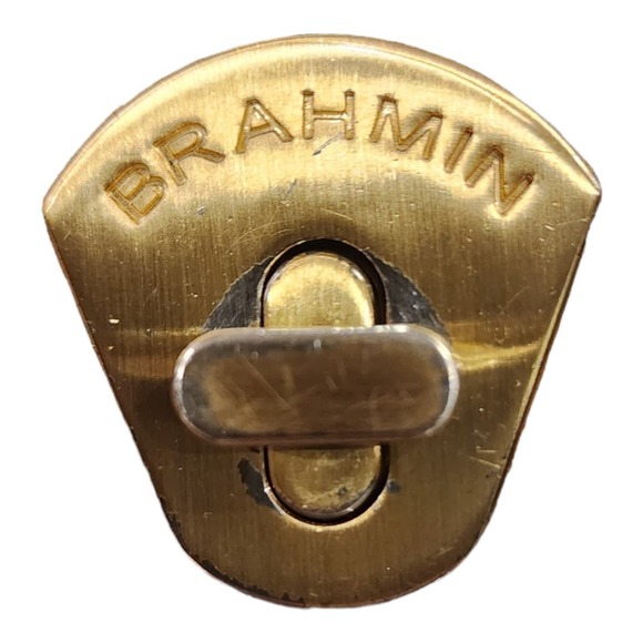 SOLD! BRAHMIN Toasted Almond Melbourne Satchel with chain shoulder strap - Picture 14 of 16